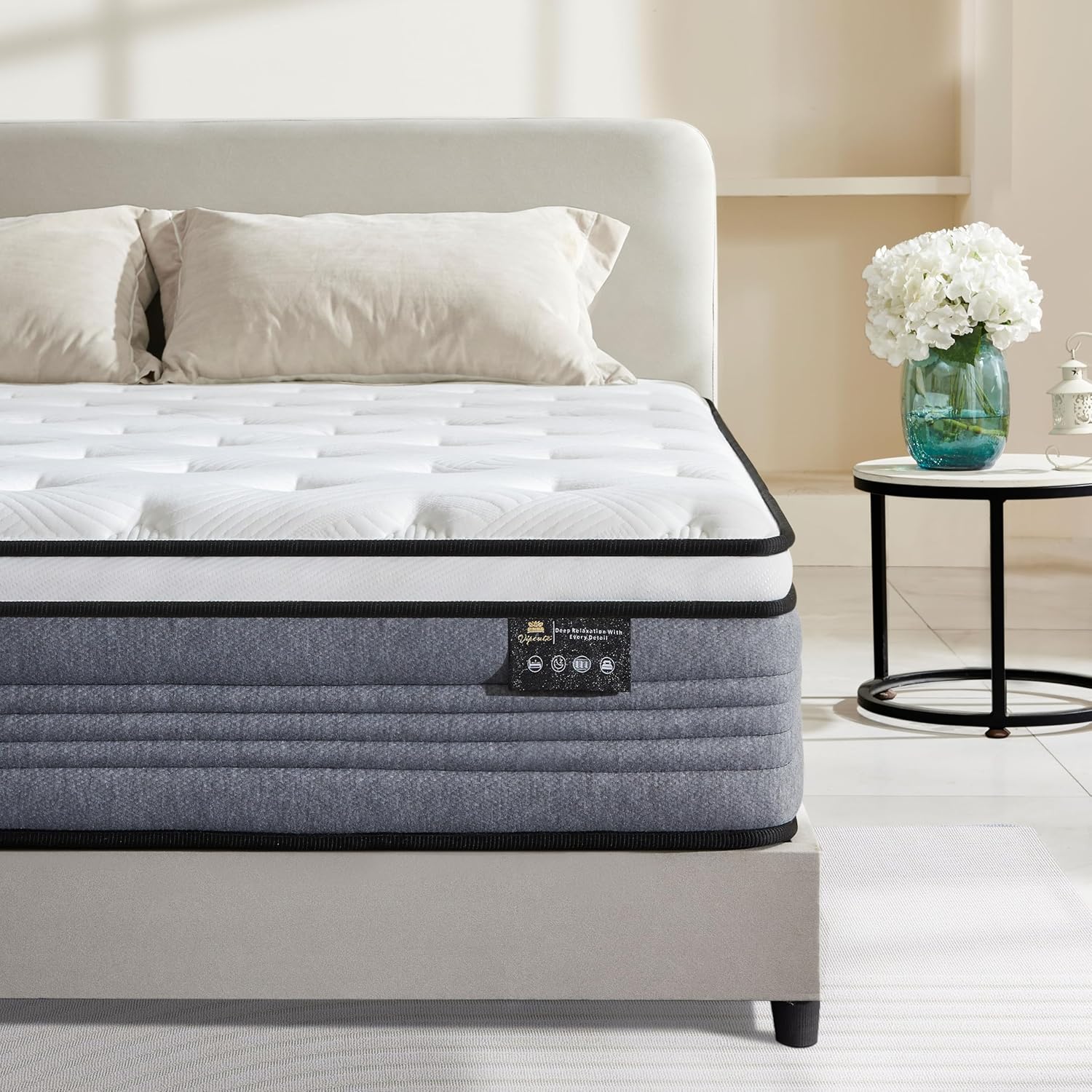 14 inch Queen Hybrid Mattress with Memory Foam and Springs