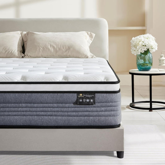 12 Inch King Size Hybrid Pocketed Coil Mattress for Comfort