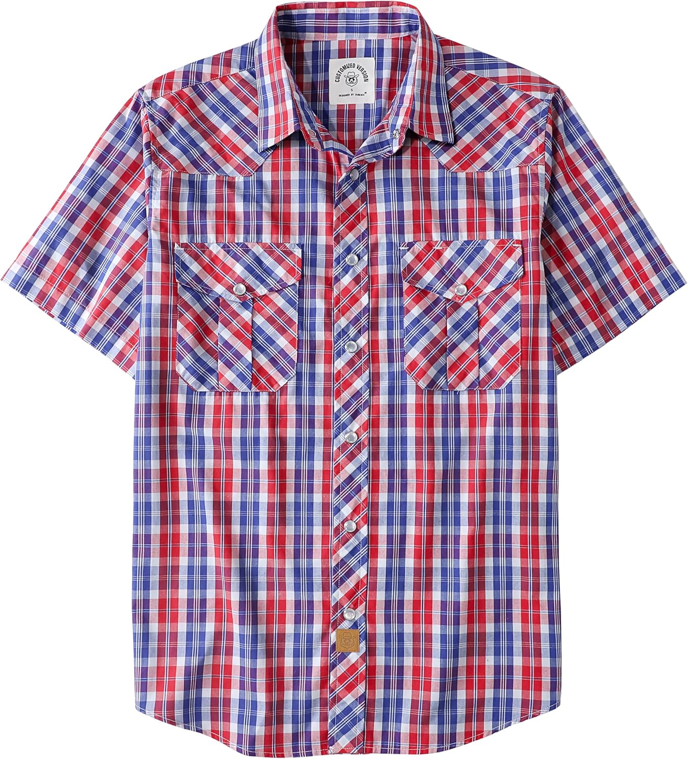 Dubinik Short Sleeve Western Shirts for Men - Stylish Plaid Design