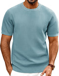 PJ PAUL JONES Mens Knit Short Sleeve Crewneck T-Shirt - Versatile This