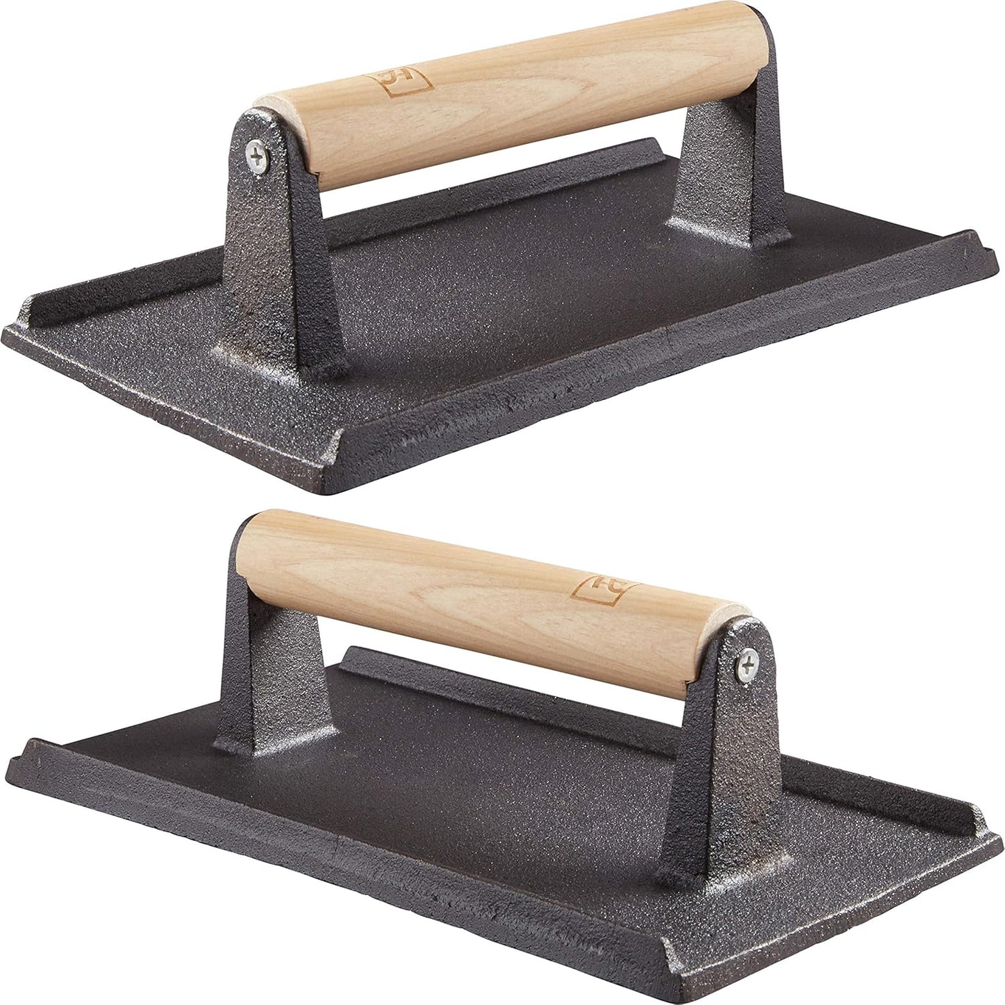 Pro Grade Cast Iron Grill Weight 2Pk for Perfectly Grilled Meat