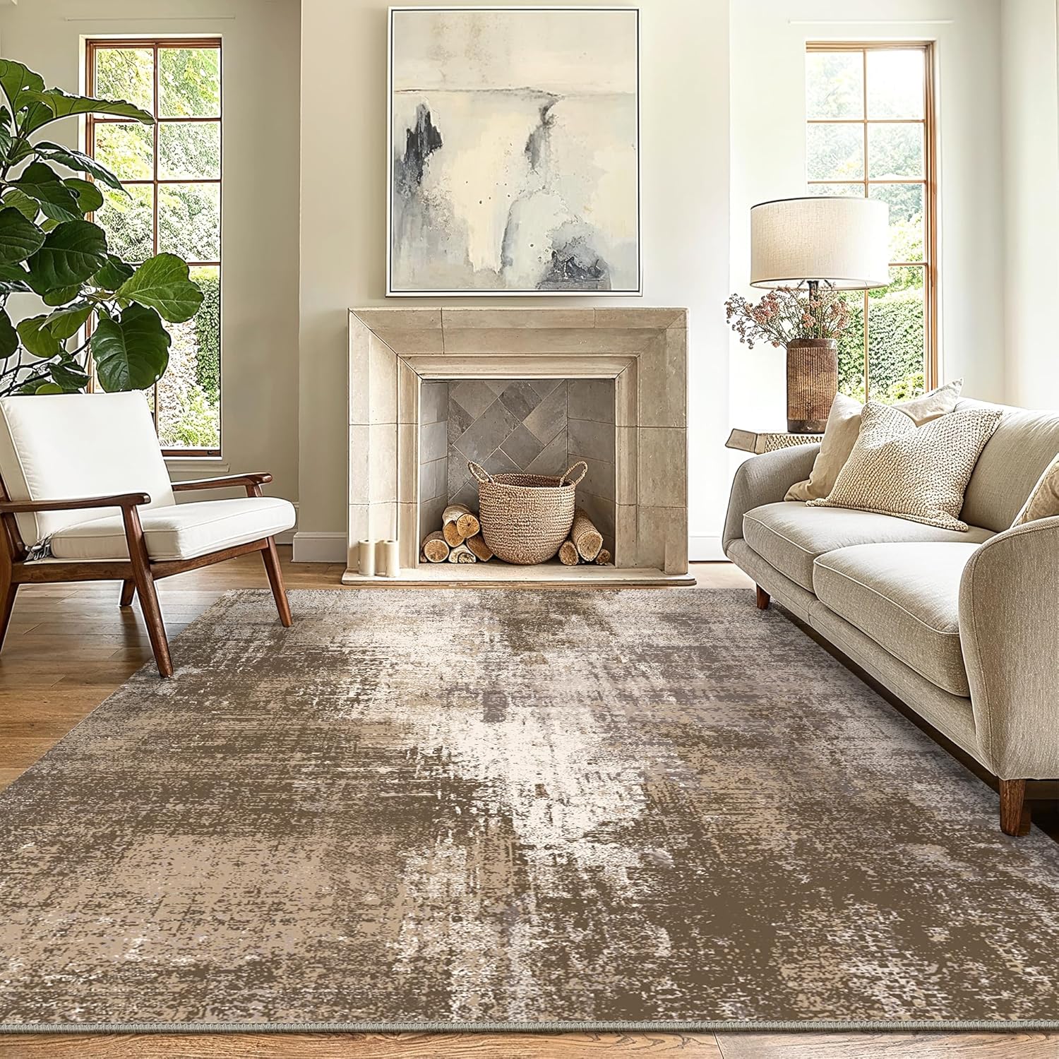 GENIMO Washable Area Rugs for Living Room Bedroom, 8x10 Soft