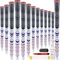 SAPLIZE Cross Cord Golf Grips Set of 13 Std/Mid/Jumbo - Low Taper