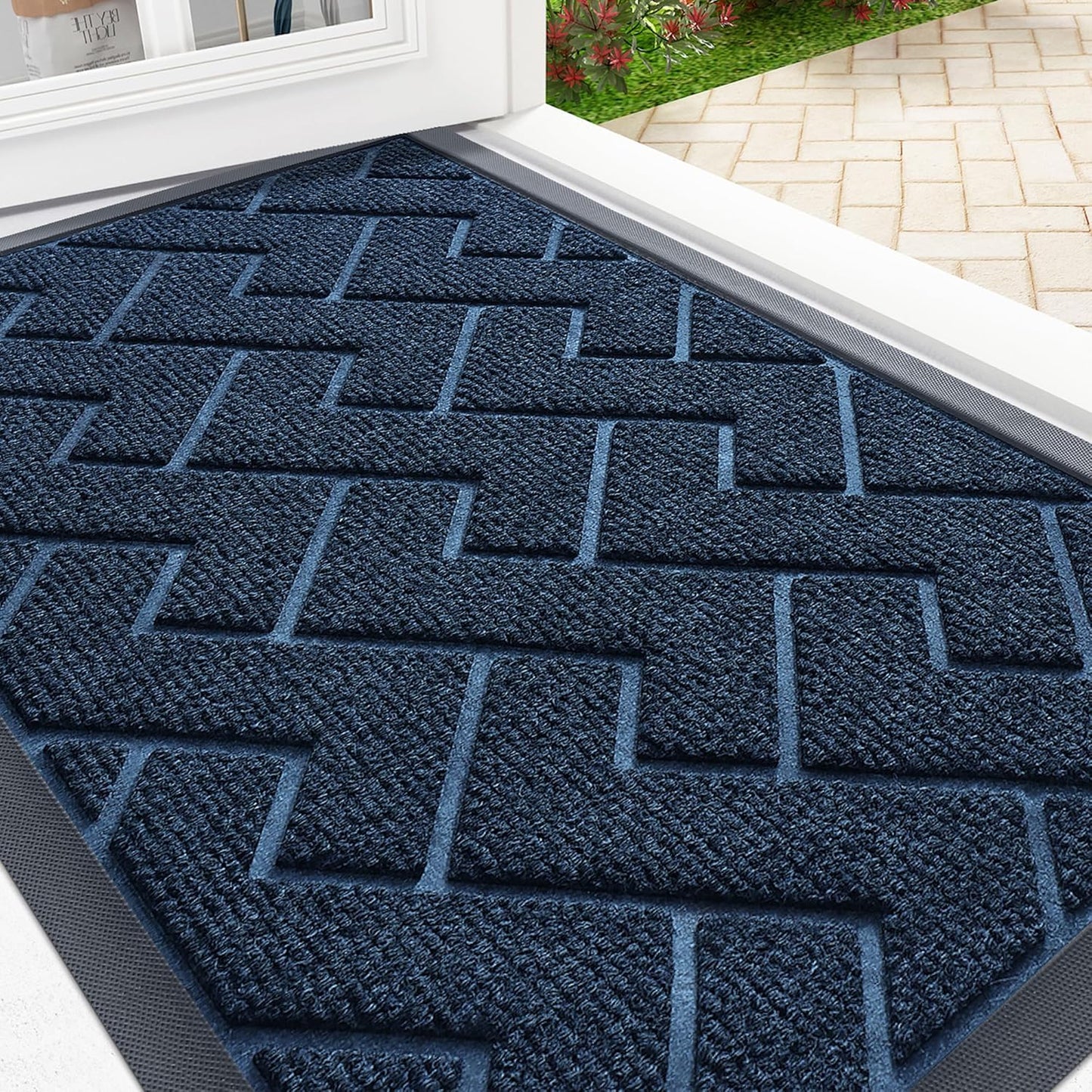 OLANLY Waterproof All-Season Front Door Mat for Any Entryway