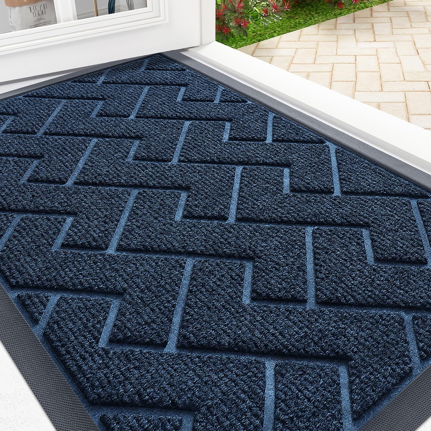 OLANLY Waterproof All-Season Front Door Mat for Any Entryway