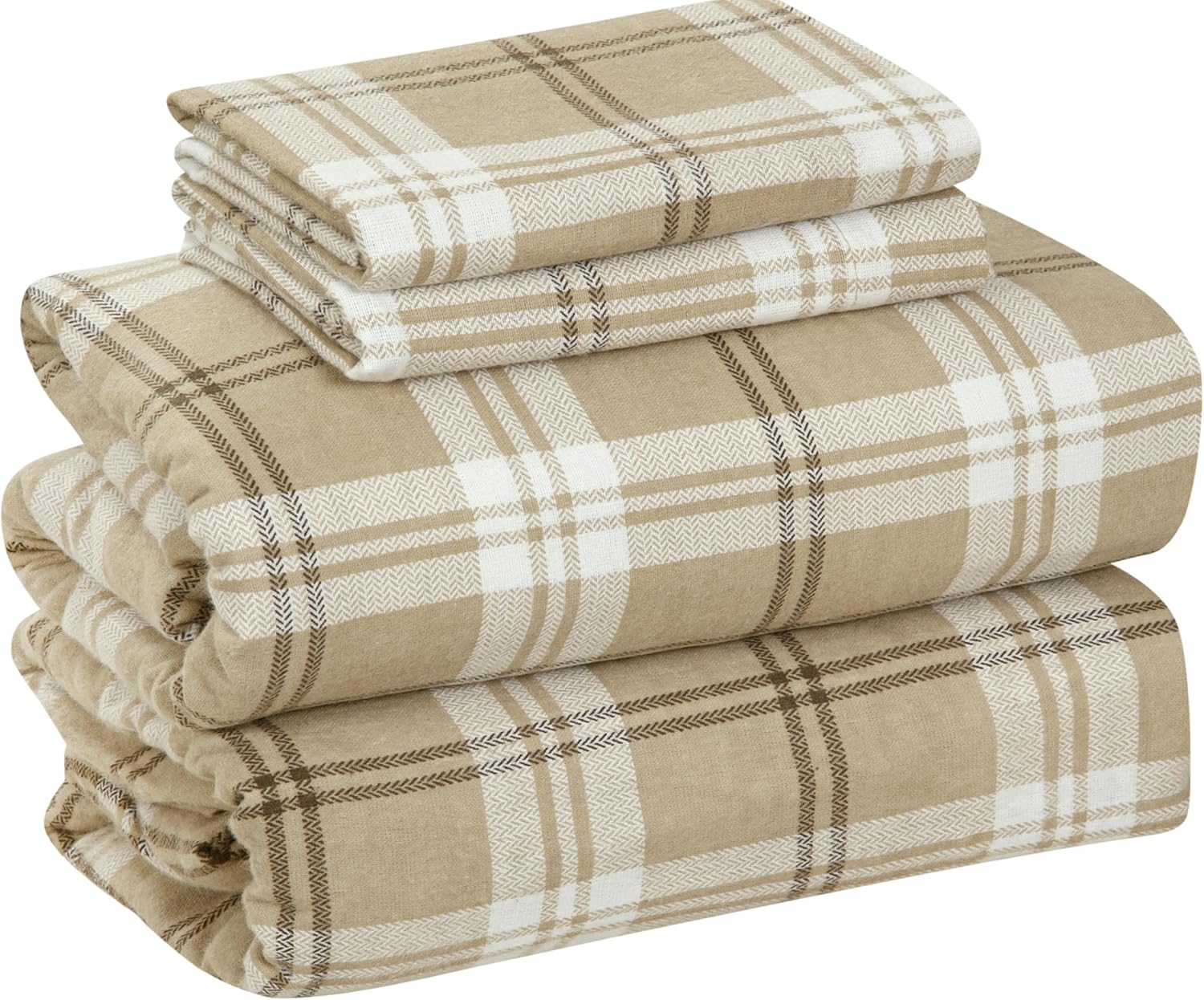Bliss Casa 4 Piece Cotton Flannel Sheets Set for Full Size Bed