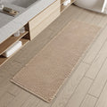 Checkered Bath Mat Runner 2 ft x 5 ft Brown - Super Absorbent Non Slip