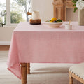 Linen Tablecloth for Rectangle Table 60x120 in - Farmhouse Pink