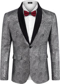 Mens Floral Tuxedo Jacket Paisley Shawl Lapel Suit Blazer COOFANDY