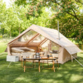 YOLENY 13x10FT Inflatable Tent: Clear Skylight, Stove Jack, Waterproof - Ultimate Camping Comfort!