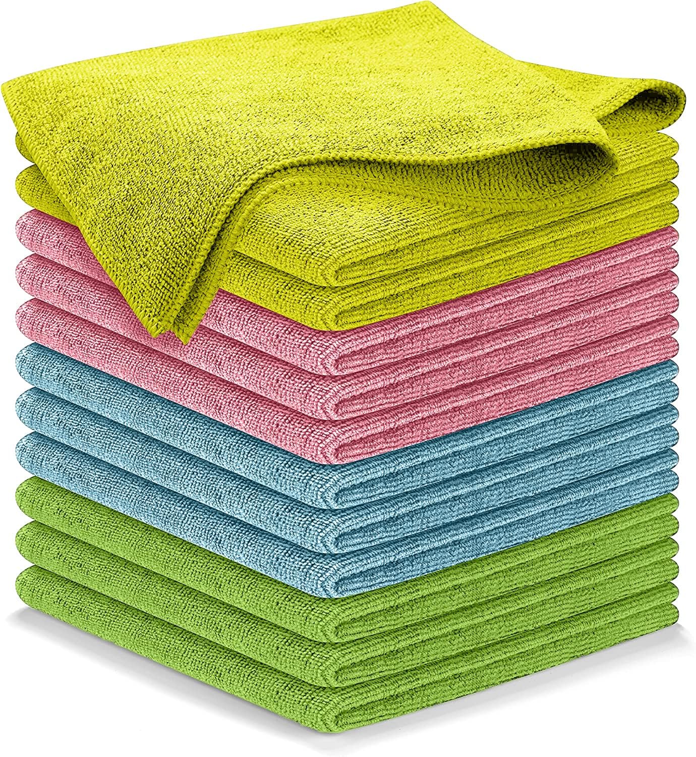 12Pcs 12.5x12.5 Microfiber Towels - Ultra Absorbent