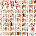Fall Dog Bandanas Bulk 100 Pack - Assorted Leaves Patterns