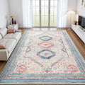 Maxsoft 8x10 Area Rug - Soft, Low-Pile Washable Rug for High Traffic