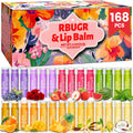 168 Pcs Lip Balms Bulk Pack 12 Flavors - Value Moisturizing Set
