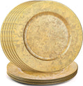 ZOOFOX 12 Pack Gold Charger Plates 13in - Elegant Floral Table