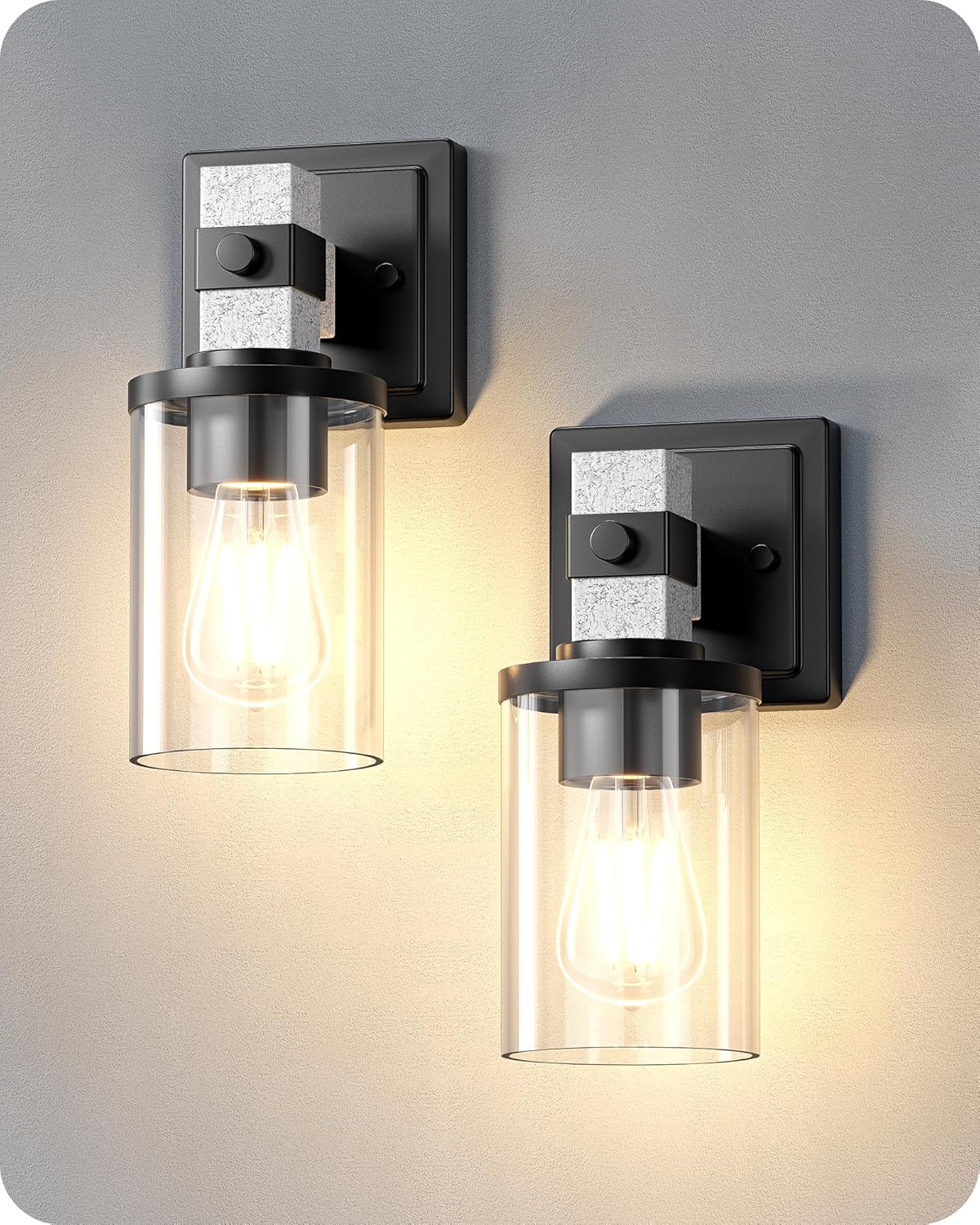 EDISHINE Wall Sconces Set of 2 for Industrial Style Lighting