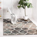 Unique Loom Trellis Frieze Area Rug Rounded 5ft Square - Soft Durable
