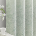 Green Floral Jacquard Blackout Curtains 90 in - Room Darkening Panels