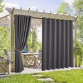 Extra Wide Outdoor Curtains 2 Panels Grey - Wide 105 x Long 108 in