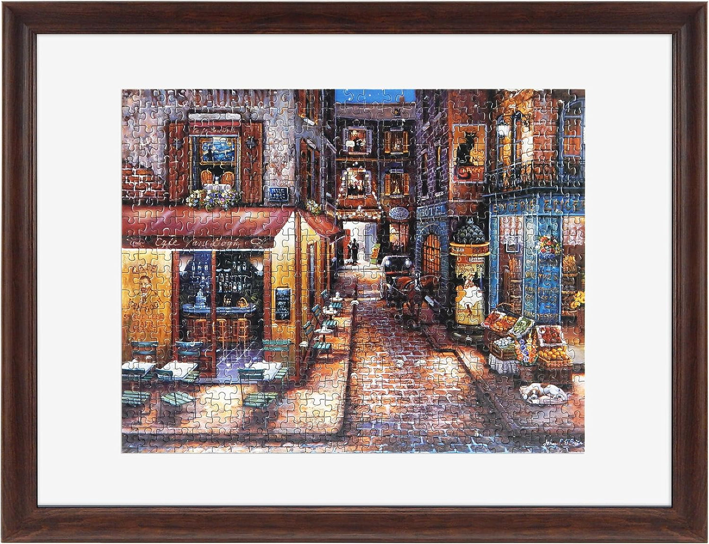 MCS 18x24 Puzzle Frame for Finished Puzzles in Walnut Woodgrain