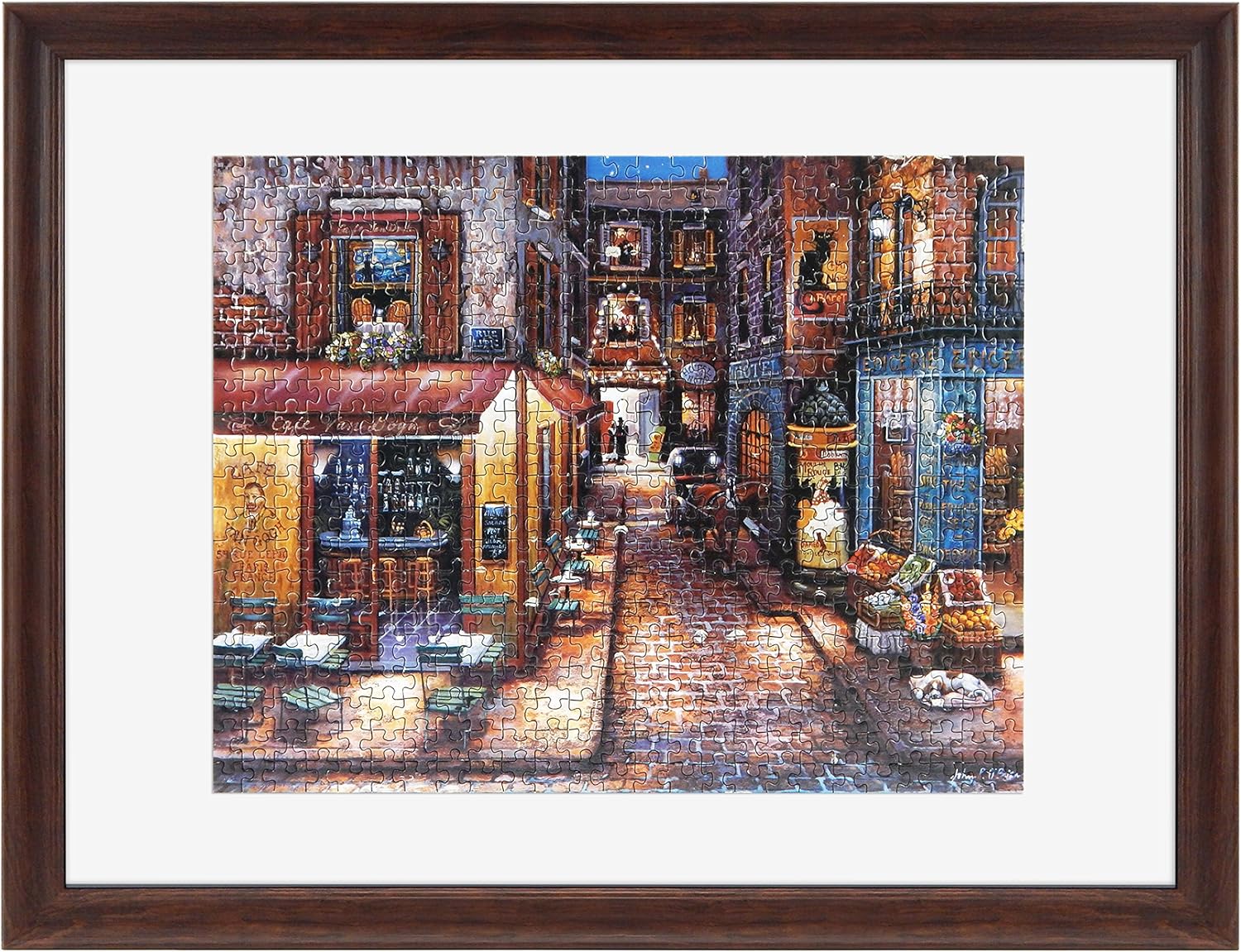 MCS 18x24 Puzzle Frame for Finished Puzzles in Walnut Woodgrain