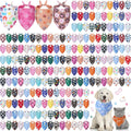 Dog Bandanas Bulk 200 Pcs Paw Printed Triangle Scarves - Adjustable