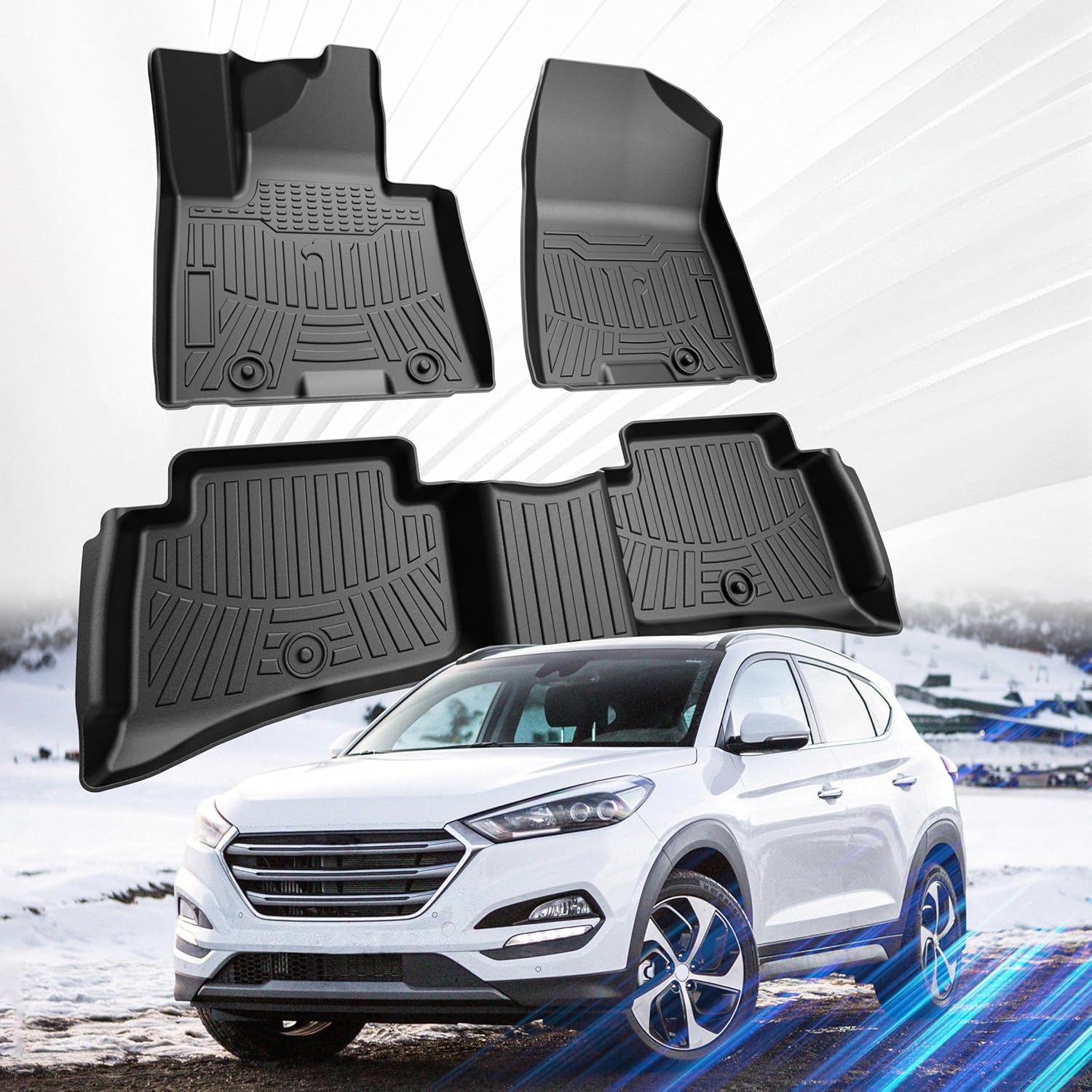 Custom Fit TPE All Weather Car Floor Mats for Hyundai Tucson