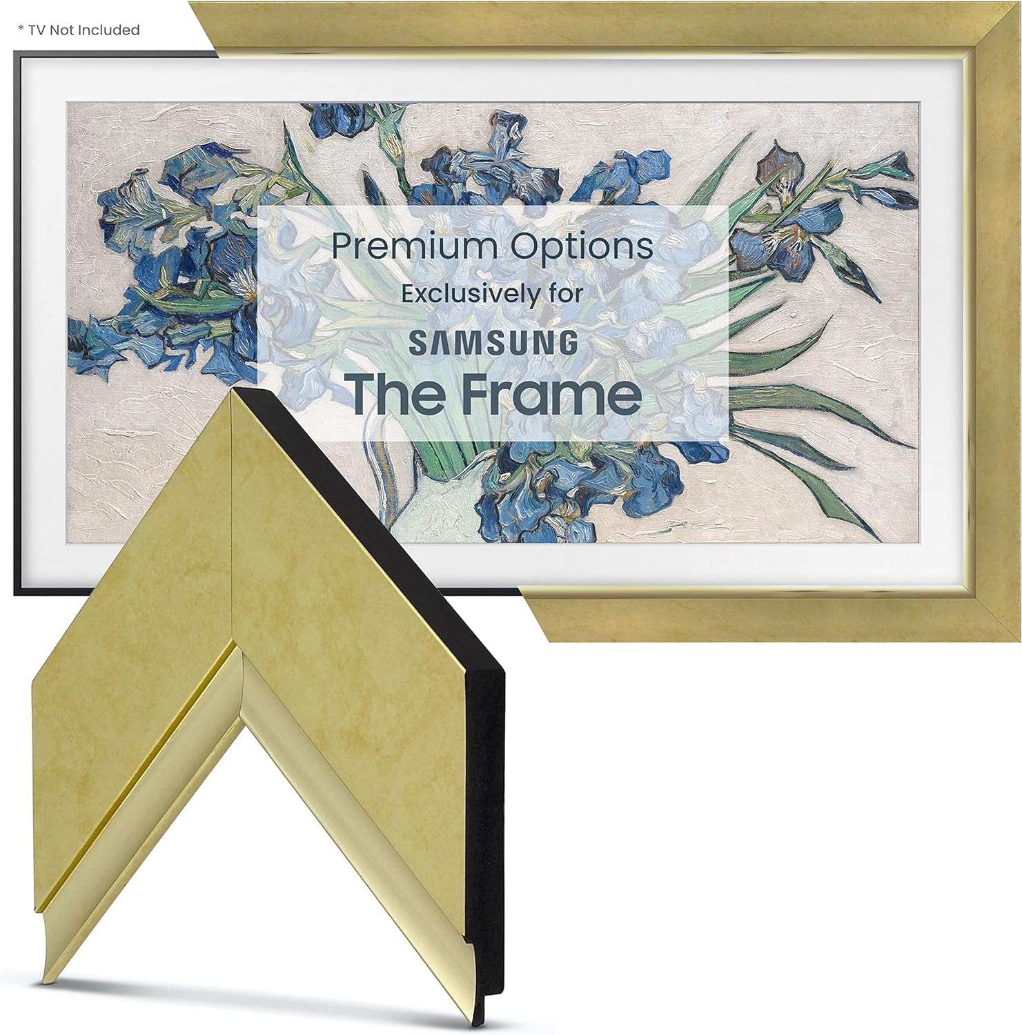 Contemporary Gold Smart Frame for Samsung The Frame TV - Pro
