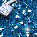 NUPICK 20 Pound Fire Glass 1/4 in Pacific Blue - Reflective Firepit