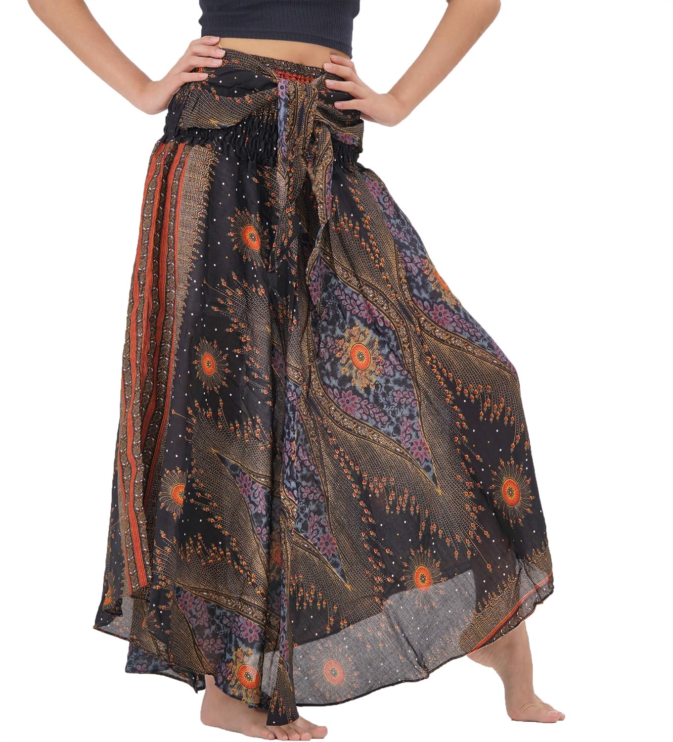 Long Skirts for Women Maxi Boho Skirt Floral Print Style