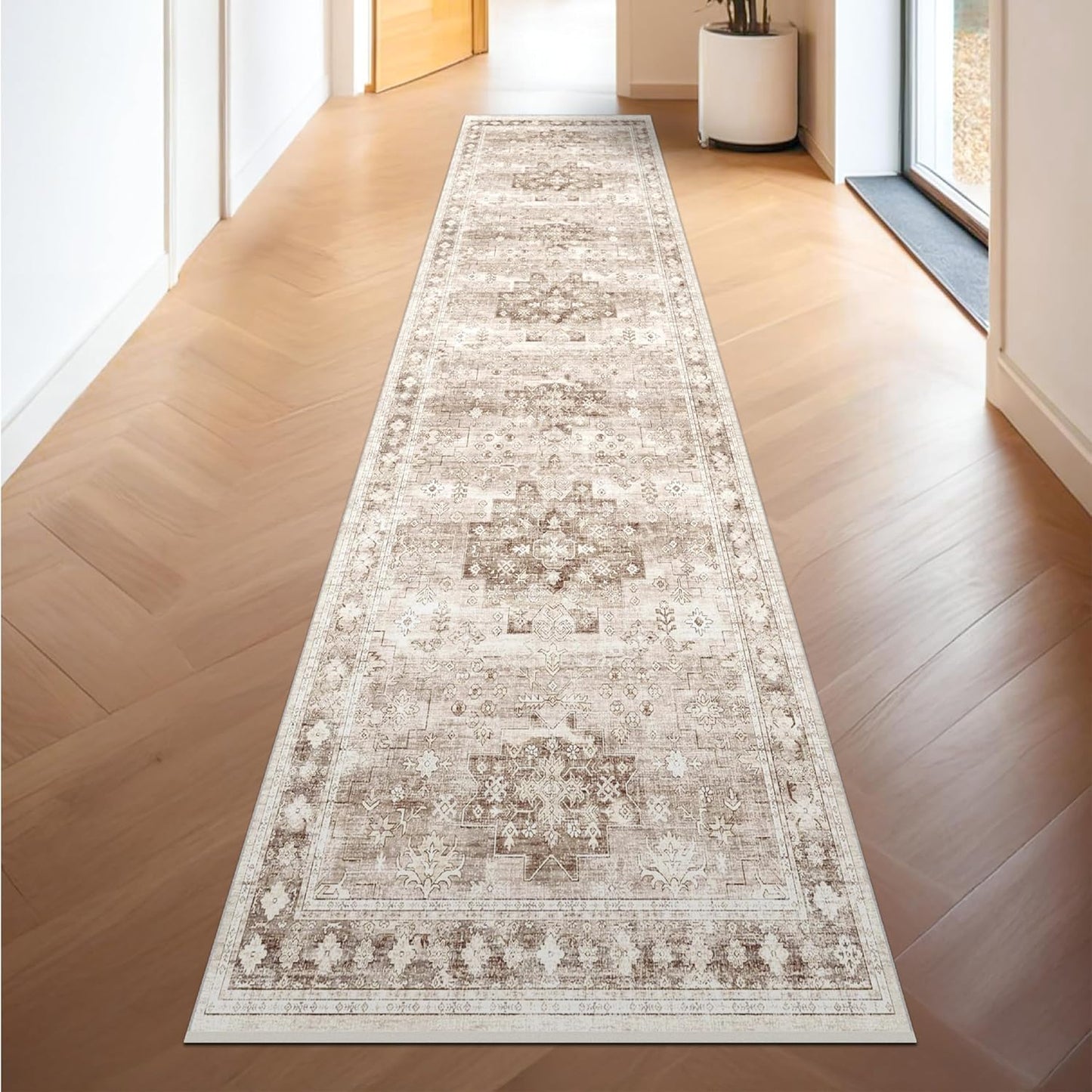 Non Slip Hallway Runner Rug - 2 x 10 Washable Kitchen Mat
