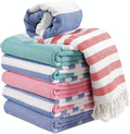 LANE LINEN Beach Towels 6 Pack - Oversized Quick Dry Sand Free