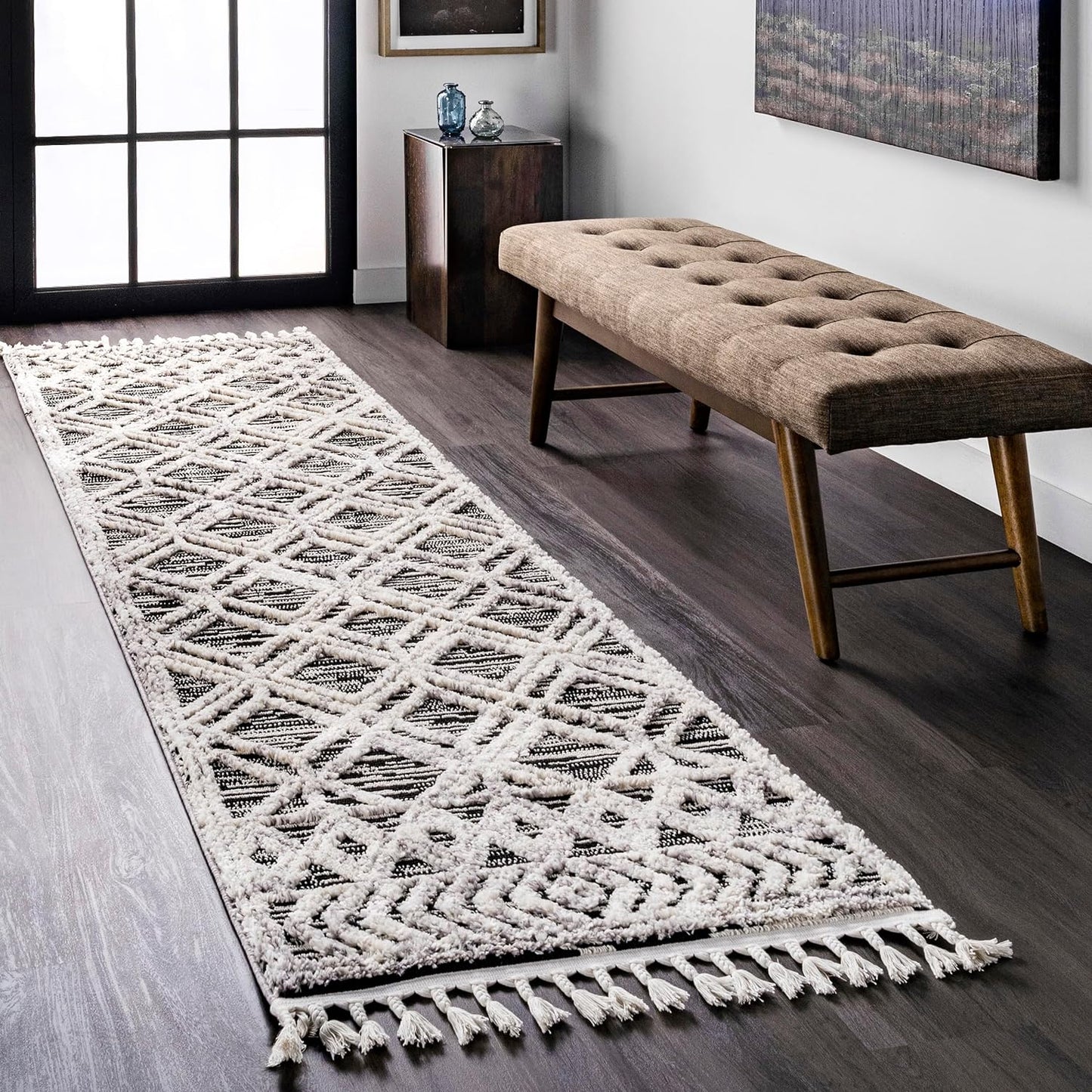 nuLOOM 2x8 Ansley Moroccan Tassel Area Rug for Any Room