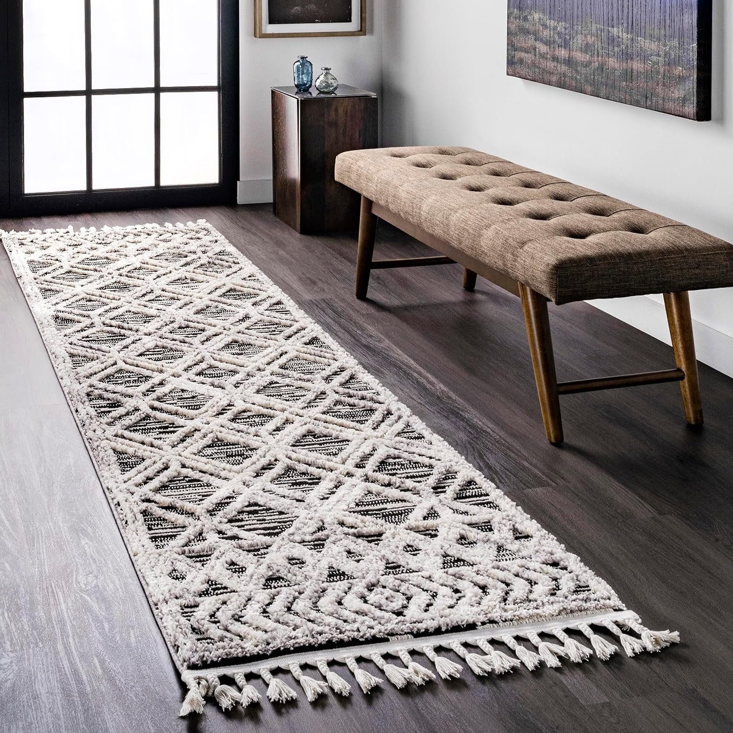 nuLOOM 2x8 Ansley Moroccan Tassel Area Rug for Any Room