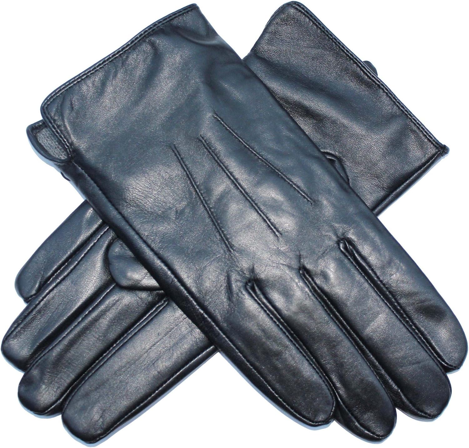 GeLOVE Men's Cashmere-Lined Leather Gloves