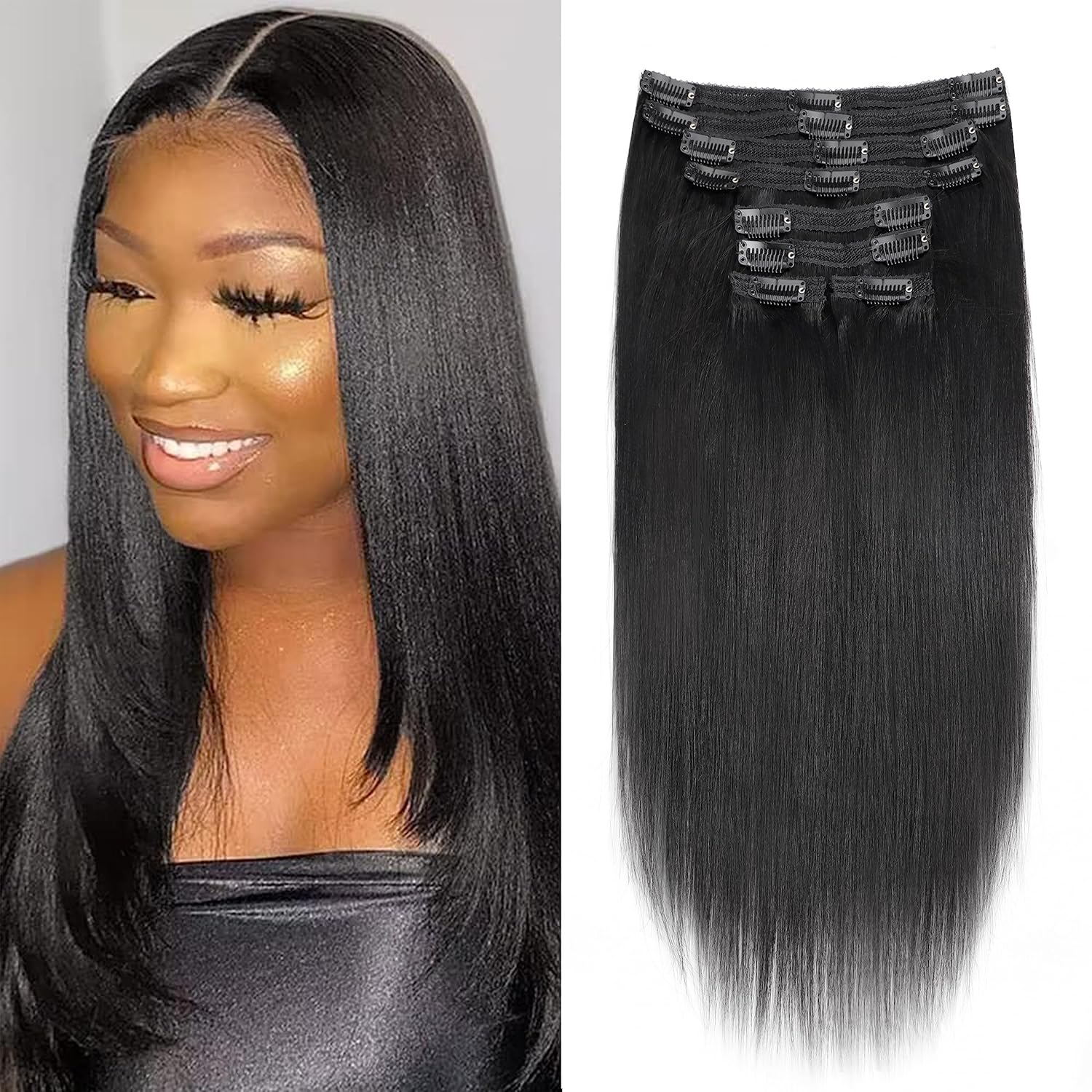 Affordable 14 Inch Yaki Straight Clip Ins for Stunning Styles