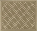 SlipToGrip Universal Door Mat Plaid Design - Khaki, Durable 42 x 35