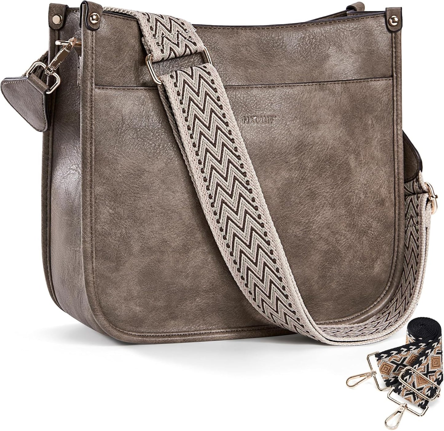Trendy Vegan Leather Crossbody Bags for Women with Adjustable Straps