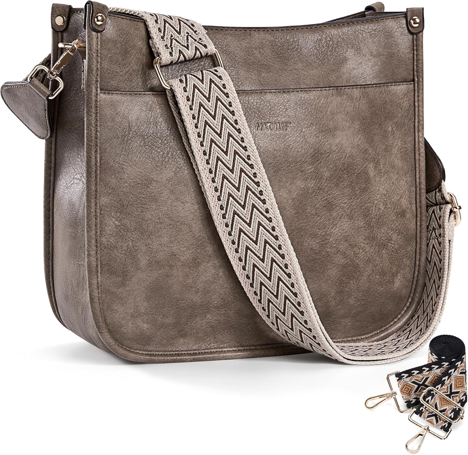 Trendy Vegan Leather Crossbody Bags for Women with Adjustable Straps