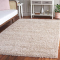 California Shag Area Rug 6ft 7in x 9ft 6in - Plush Non-Shedding Beige