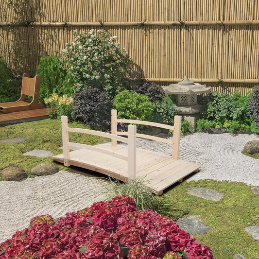 VINGLI 4 ft Garden Bridge for Koi Pond and Garden Pathway