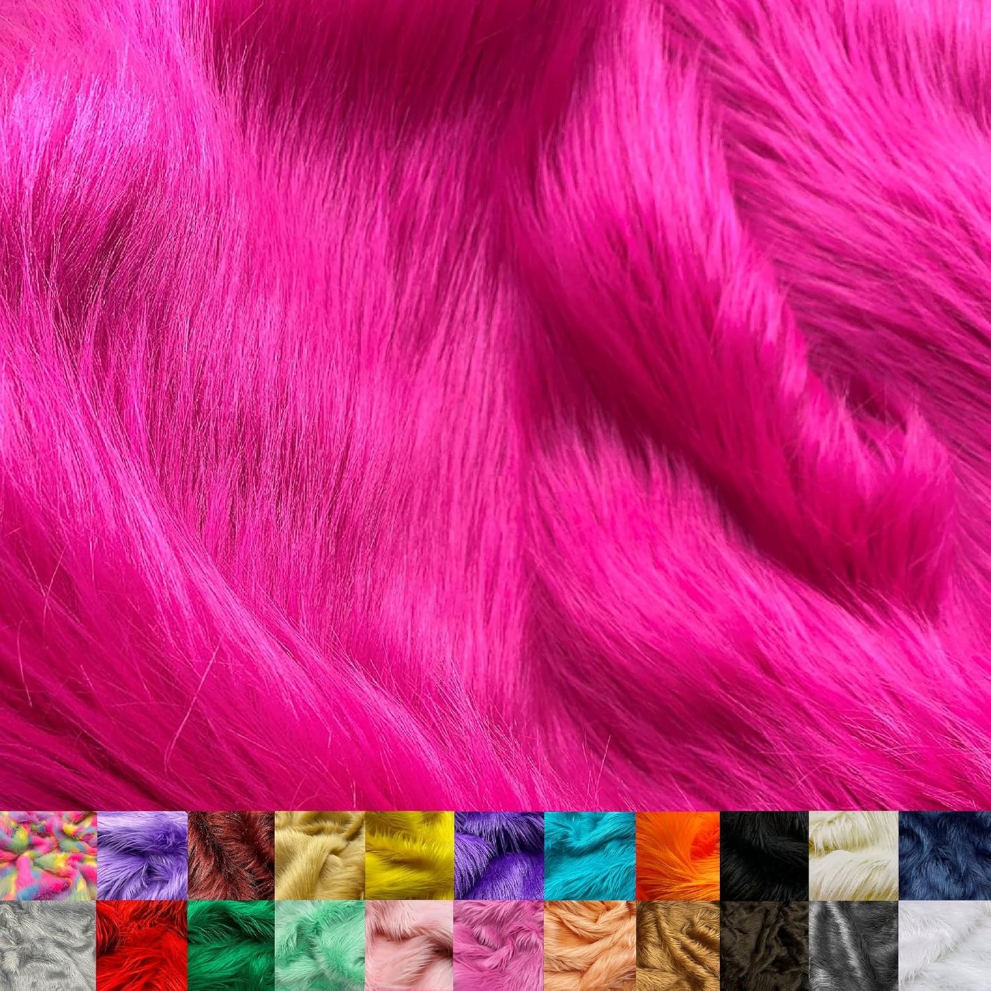 Ice Fabrics Faux Fur Fabric - Super Soft Shaggy Mohair for DIY