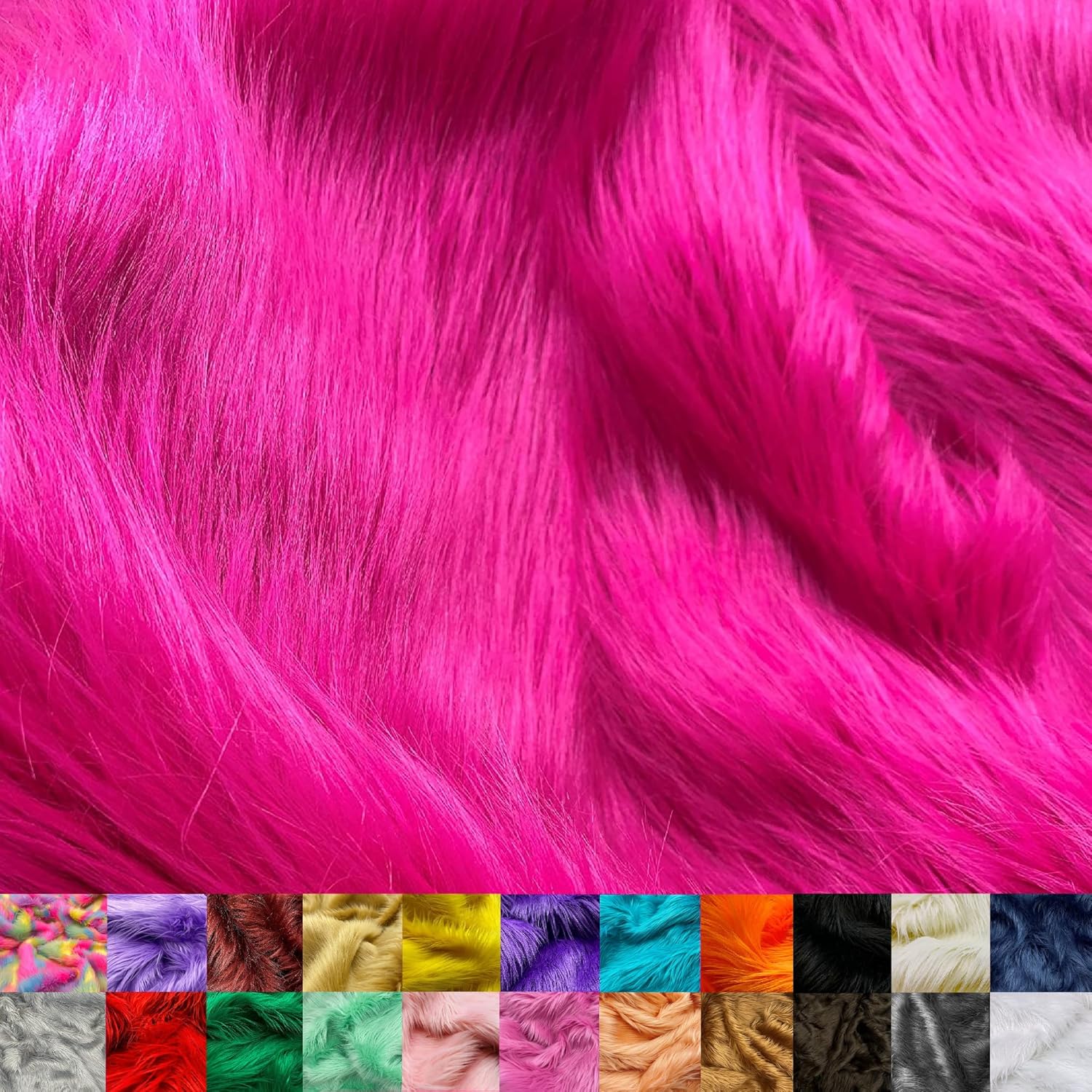 Ice Fabrics Faux Fur Fabric - Super Soft Shaggy Mohair for DIY