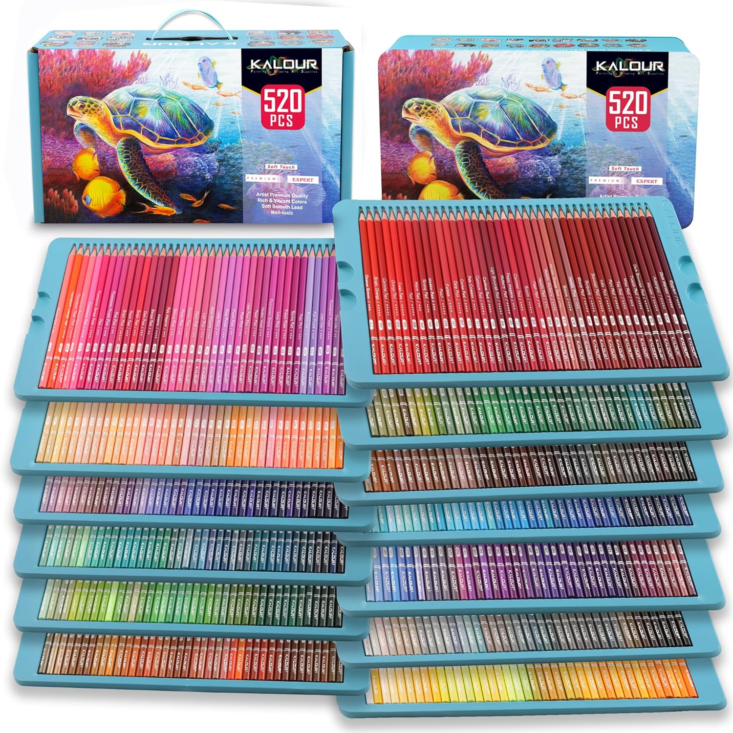 KALOUR Pro Colored Pencils Set of 520 Colors for Artists
