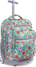 J World Sundance Laptop Rolling Backpack for Girls Boys - Large