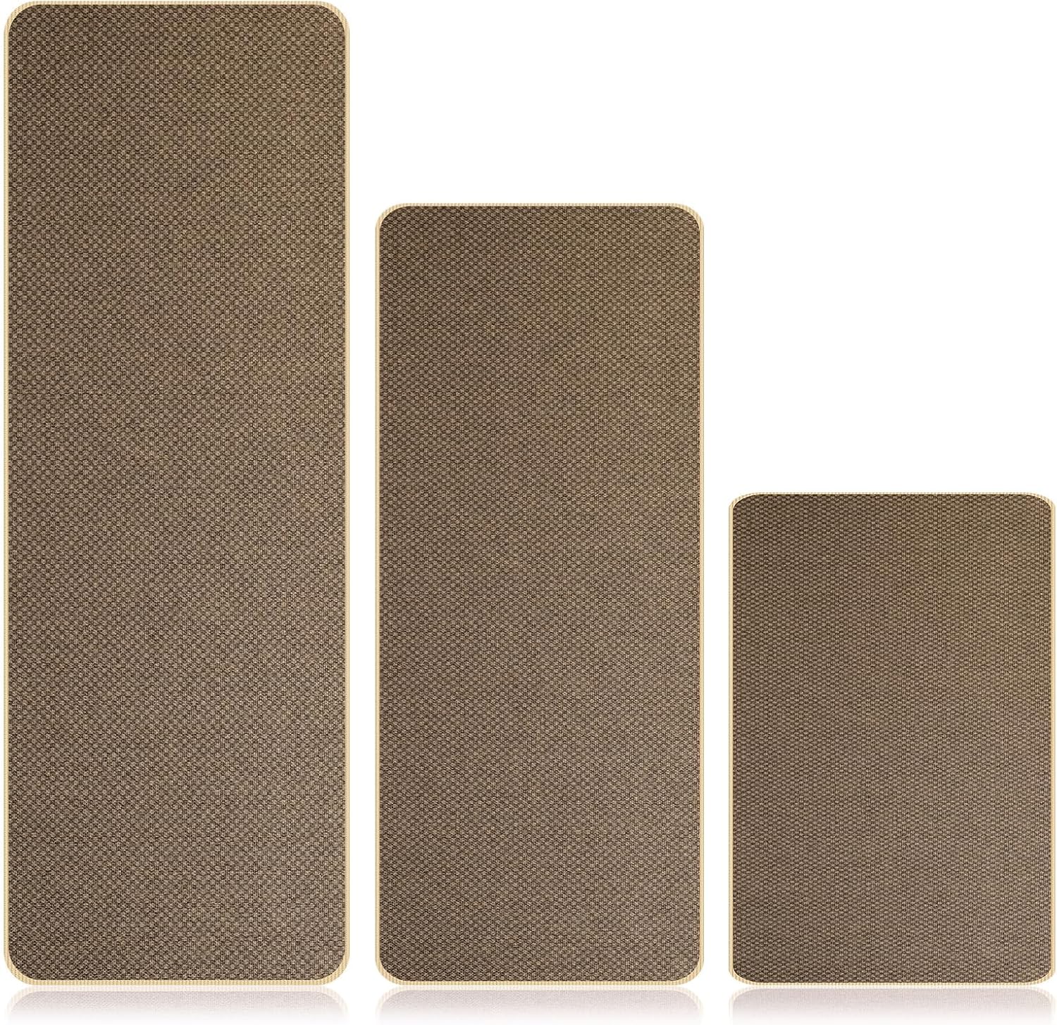 Kitchen Rugs Sets of 3 Non Slip Absorbent Mats for Floors