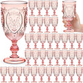 36 Pack Plastic Goblets 10oz Pink Vintage Styled Goblets - Party Ready