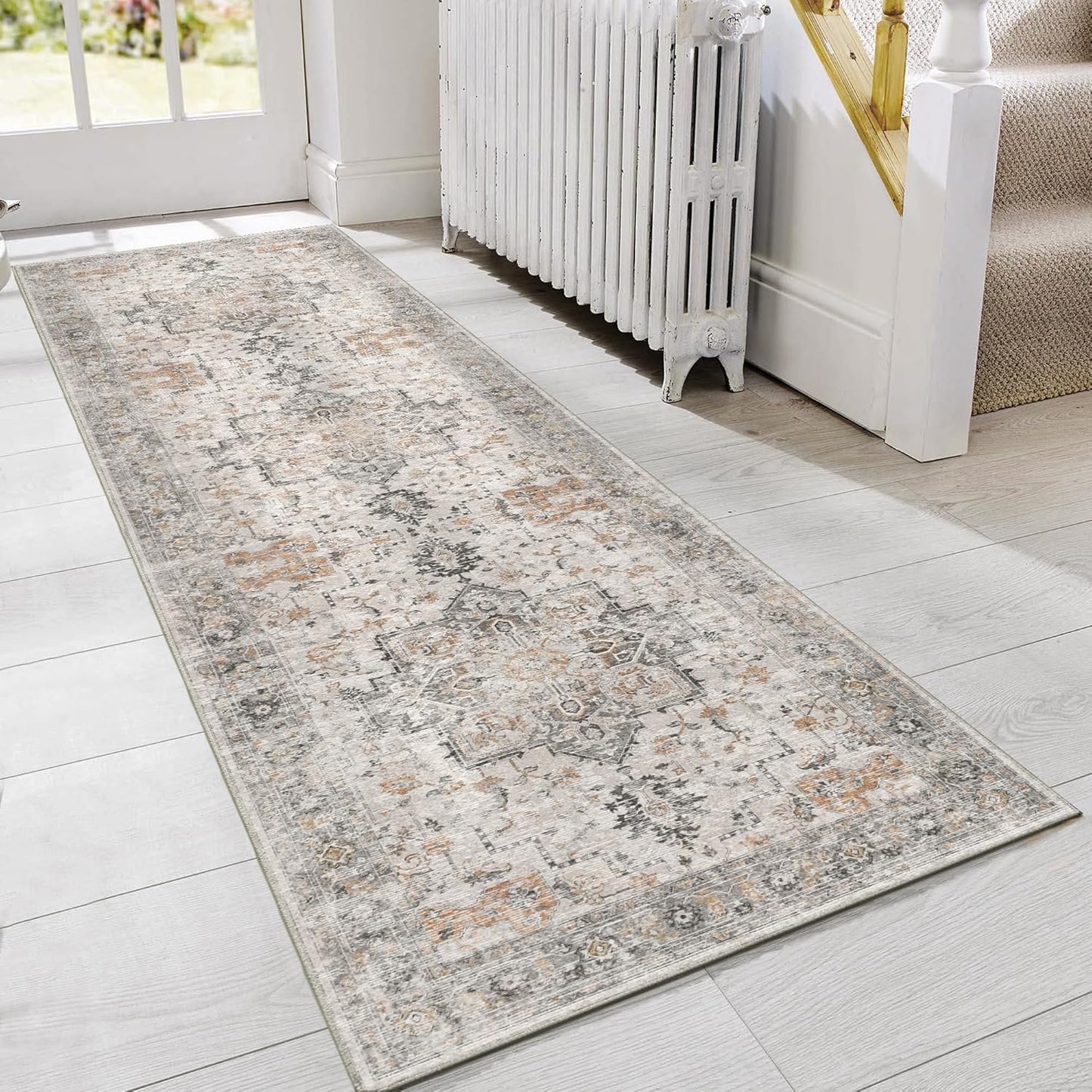 GENIMO 3x14 Runner Rugs for Hallway, Vintage Non Slip Design