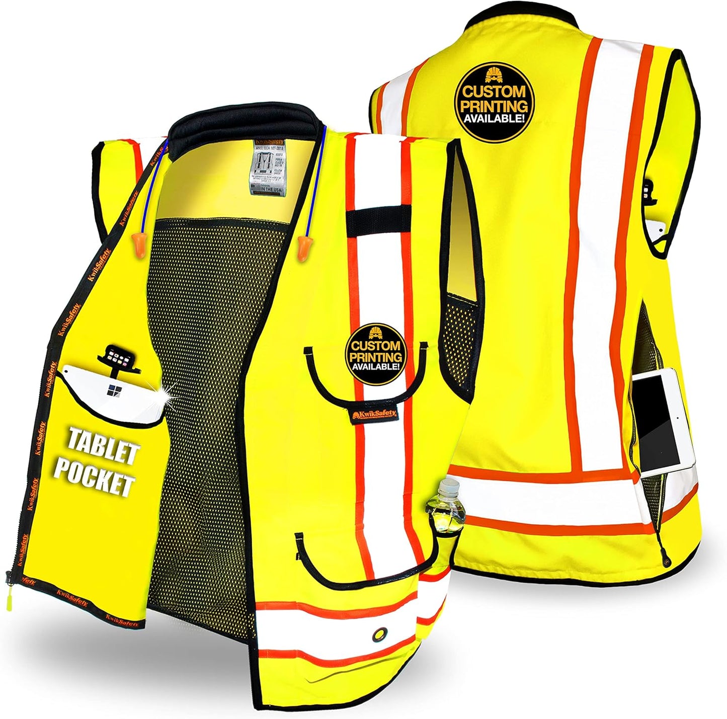 KwikSafety GODFATHER Safety Vest with Cushioned Collar and Pockets