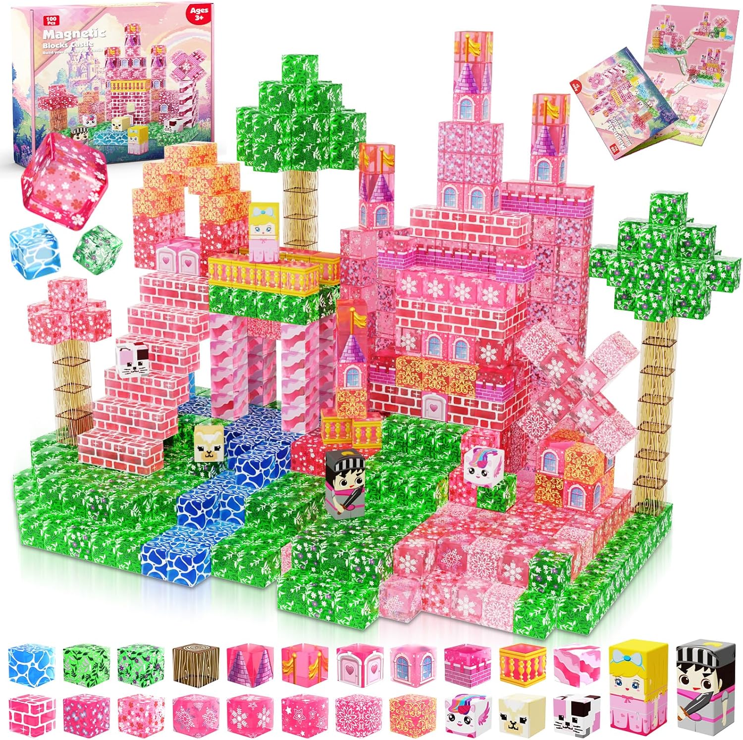 Magnetic Blocks - 100PCS Building Cubes for Creative Play